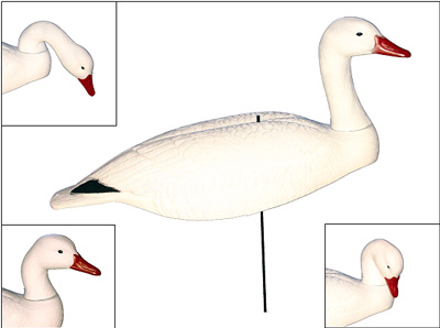 Higdon Decoys 76641 Orig. Stackable Full Body - Snow - 6 Pack