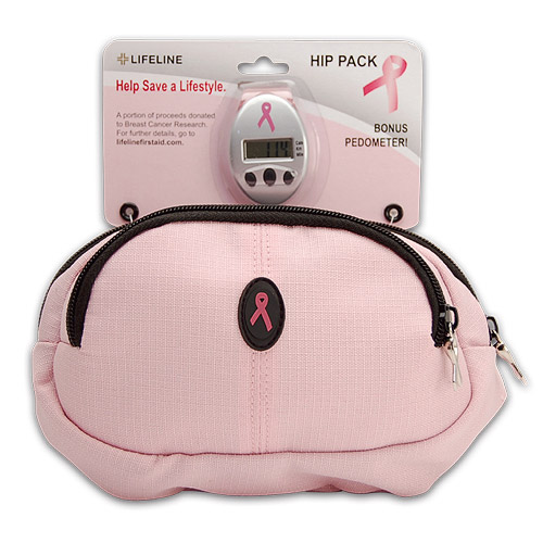 Life Line 4620 Cancer Awareness Hip Pack of 10  Pink
