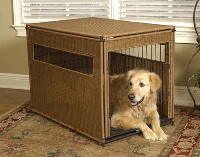 Simpson Ventures 13302 Medium Pet Residence - Dark Brown Wicker