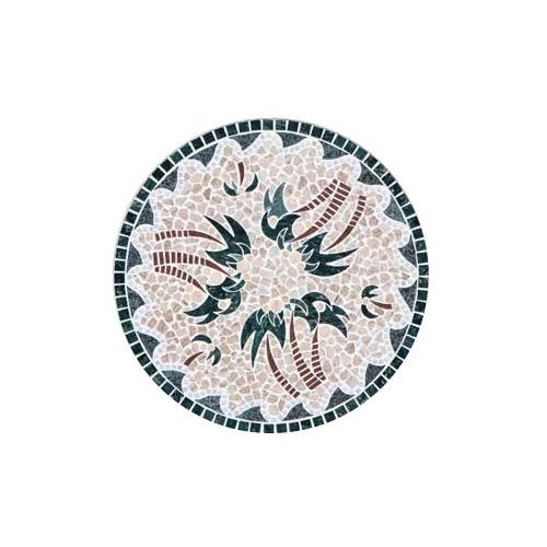 Bistro Table - Alfresco Home 21-0857 Palm Tree 30 Inch Round Bistro Table Top