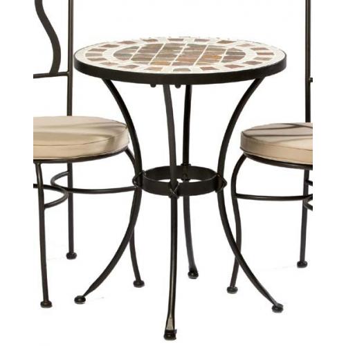 Bistro Table - Alfresco Home 21-0794S Portobello 24 Inch Round Bistro Table With Classic Loop Base