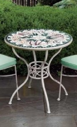 Bistro Tables - Alfresco Home 21-0857S Palm Tree 30 Inch Round Bistro Table