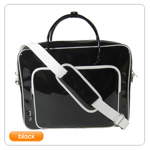 Ice Red Designs IR818-BK Shine Glossy Laptop Bag - Black