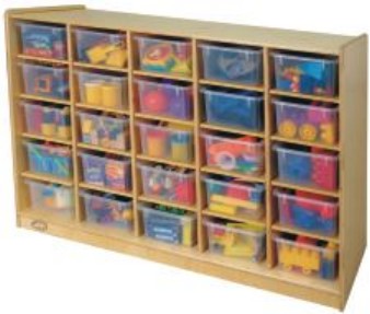 Childs Play R0048M Mobile 25 Cube Storage Unit Without Trays