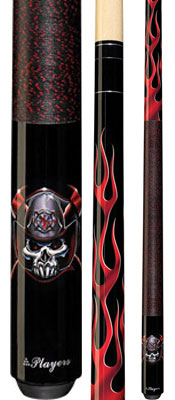 52 Pool Cue - Cue And Case Y-B04-52K Youth Series Fireman Skull Pool Cue - 52 Inch