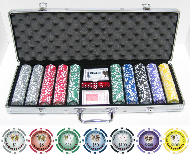 11.5g 500pc Tournament Series Poker Chip Set