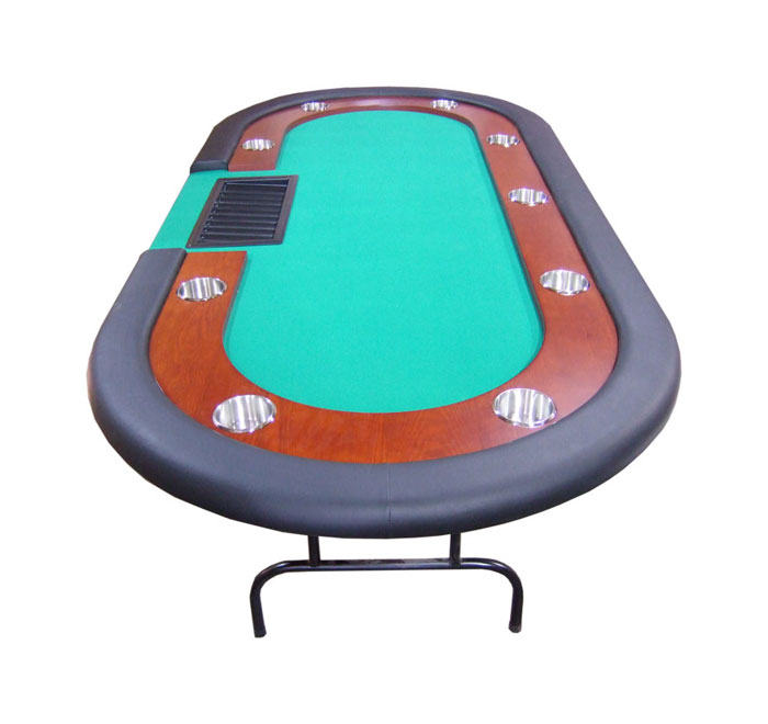 Texas Holdem Poker Table with Dealer Tray and Cup Holders