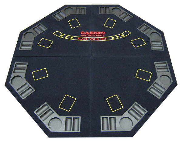Blue 4-Fold Octagon Poker / Blackjack Table Top