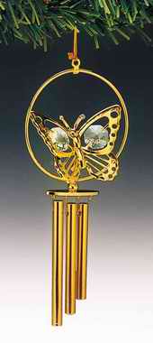 KG and C W0115 Butterfly Gold Plated Windchime