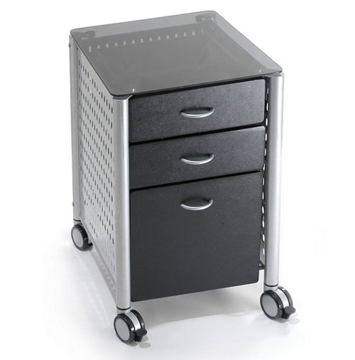 Innovex SKG02G29 Black Glass Filing Cabinet Innovex SKG02G29 Black Glass Filing Cabinet