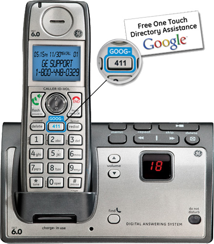General Electric Cordless Phones - General Electric 28223EE1 DECT 6.0 Cordless Phones One Handset