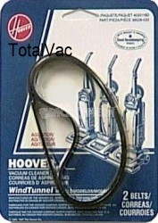 Hoover 40201160 WindTunnel Original Brush Roll Belt 2 pack