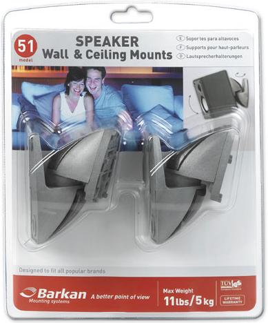Barkan Usa 51 Speaker Wall  Ceiling Mount