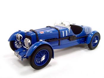 Diecast Model Cars - 1934 ASTON MARTIN LEMANS TEAM CAR 1:18 DIECAST MODEL BLUE
