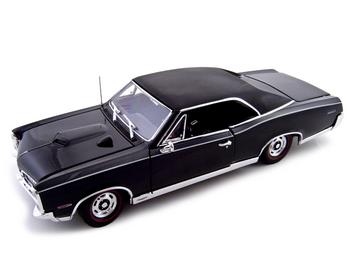 1967 Pontiac GTO HT Black 1:24 Diecast Model