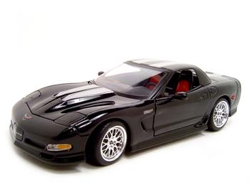 Corvette Diecast - SPECTER WERKES CORVETTE Z06 BLACK 1:18 DIECAST MODEL