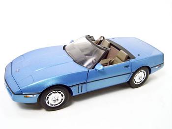 Corvette Diecast - 1986 Chevrolet Corvette Blue 1:18 Diecast Model By Greenlight