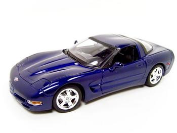 Corvette Diecast - CHEVROLET CORVETTE C5 COUPE BLUE 1:18 DIECAST MODEL BURAGO