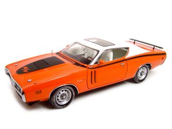 Ertl Diecast - 1971 Dodge Charger R/T ERTL Authentics Diecast Model Orange 1:18