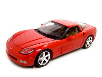 Corvette Diecast - CORVETTE C6 COUPE RED 1:18 DIECAST MODEL