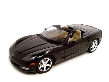 Corvette Diecast - CORVETTE C6 BLACK CONVERTIBLE 1:18 DIECAST MODEL