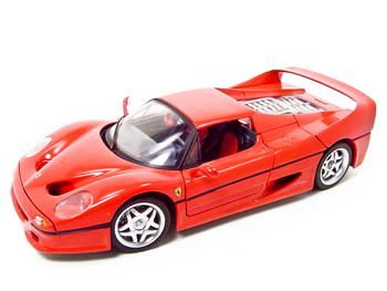 1:18 Diecast - FERRARI F50 RED 1:18 DIECAST MODEL HOTWHEELS