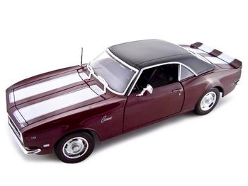 Diecast - 1968 Chevrolet Camaro Z/28 Coupe Maroon Diecast 1:18