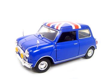 Diecast Mini Cooper - OLD MINI COOPER BLUE RHD 1:18 DIECAST MODEL
