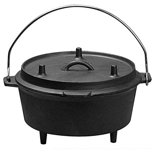 Universal PS193 Pre-Seasoned Cast Iron Camping Dutch Oven