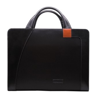 Aaron Irvin Design AASZMBK Single Zip Microfiber Brief Black