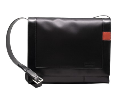 Aaron Irvin Design AAMMBBK Microfiber Messenger Bag Black