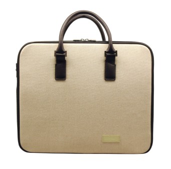 Aaron Irvin Design AACDZBIV Canvas Double Zip Bag Ivory