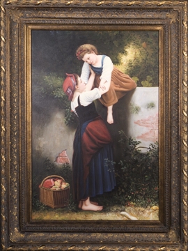 Pa88983b-668dg A Helping Hand Framed Oil Painting