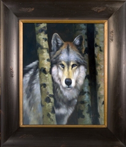 Cayote Framed Oil Painting