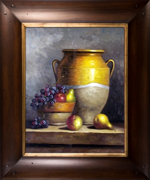 Pa88790-wt54 Confit Jar And Fruit Iv Framed Oil Painting