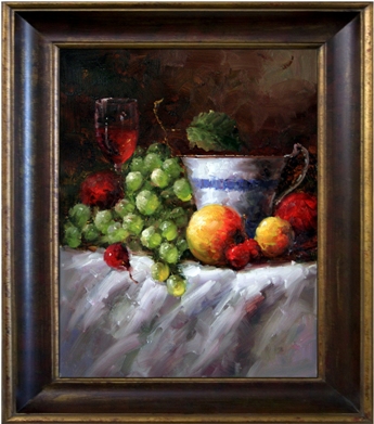 Pa90172-40g Fruit Still Life I Framed Oil Painting
