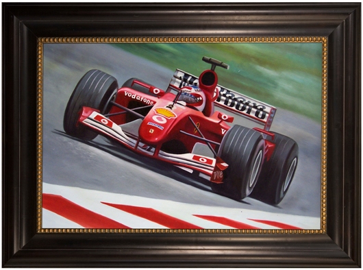 Pa89449-68284g Indy Car Framed Oil Painting