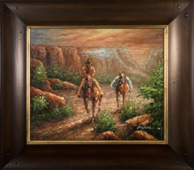 Ac56761-wt54 On The Trail Iv Framed Oil Painting