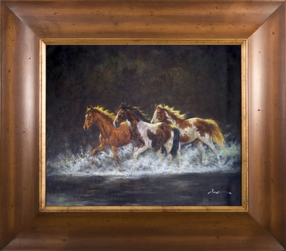 Ac41373-ww54 Paints Framed Oil Painting