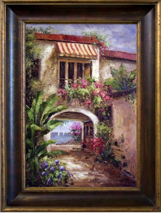 Artmasters Collection PA89451-40G Palm Retreat Framed Oil Painting