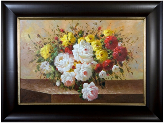 Pa89592-pw54 Passion Bouquet Framed Oil Painting