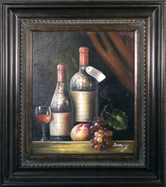 Artmasters Collection PA8959967089 Vintage Wines I Framed Oil Painting