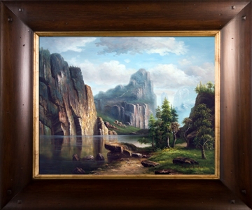 Ac60105-wt54 Yosemite Framed Oil Painting