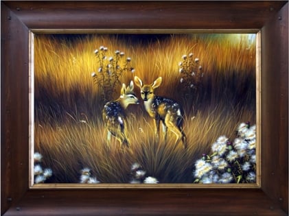 Pa88957-wt54 Young Ones Framed Oil Painting