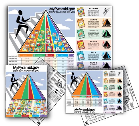 Educational Card Games 0091 3-Piece MyPyramid Poster Set