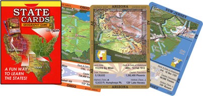 Educational Card Games 0008 State Cards Geography Game