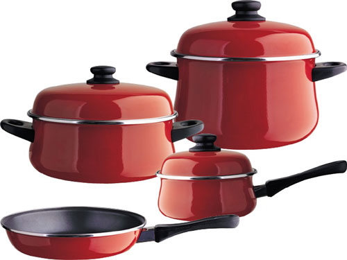 Magefesa 01BVPRAGA07 Classic Praga Enamel On Steel 7 Piece Cookware Set