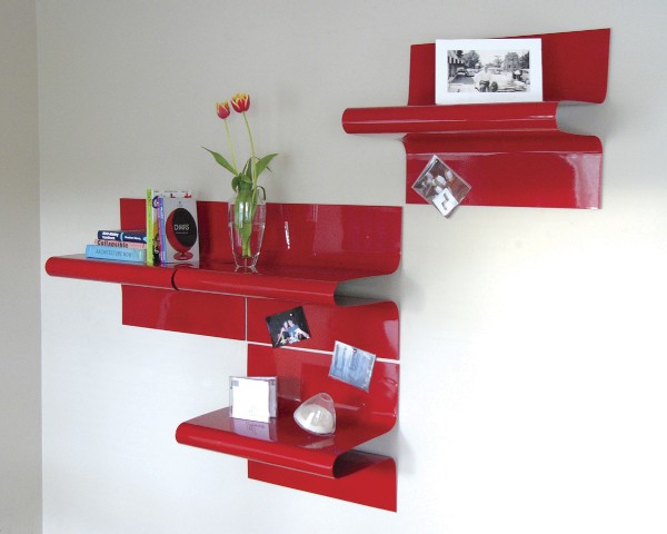 Plodes WAVE Waveform Shelving System - Red Baron