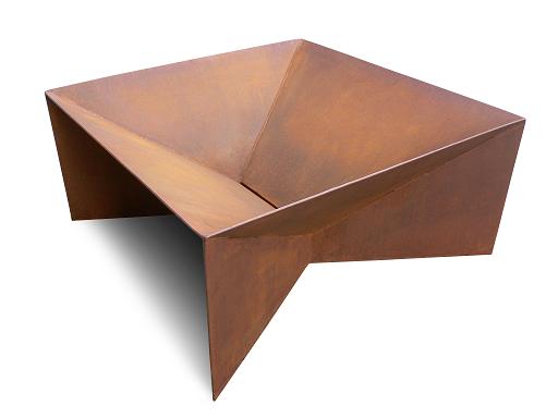 Plodes FP40 Firepit 40 Inch Carbon Steel Firepit Rust Patina Finish