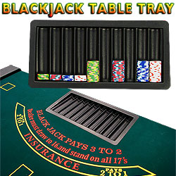 Tray Tables - Black Jack Table Tray - 10 Row